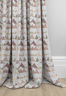 Cloudy Peaks, Rosey Hues - Made to Measure Curtains